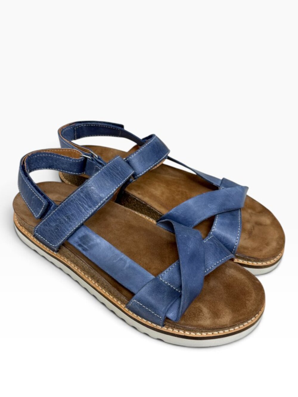Taos Sideways Women's Leather Slingback Flat Sandal Size 9